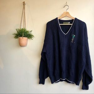 VTG CROFT & BARROW Golf Embroidered Knit pullover